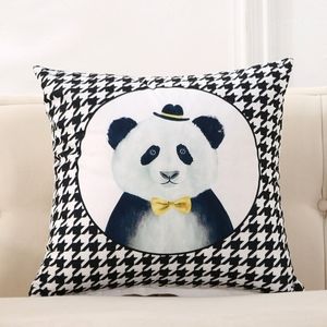 Love Panda Pillow Cover